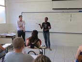 Presidente do D.A visita calouros do curso de Direito