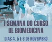 I Semana da Biomedicina será promovida de 4 a 6 de novembro