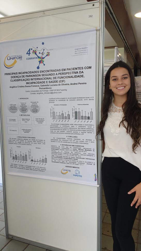 Angélica Cristina Sousa Fonseca é aluna do Curso de Fisioterapia
