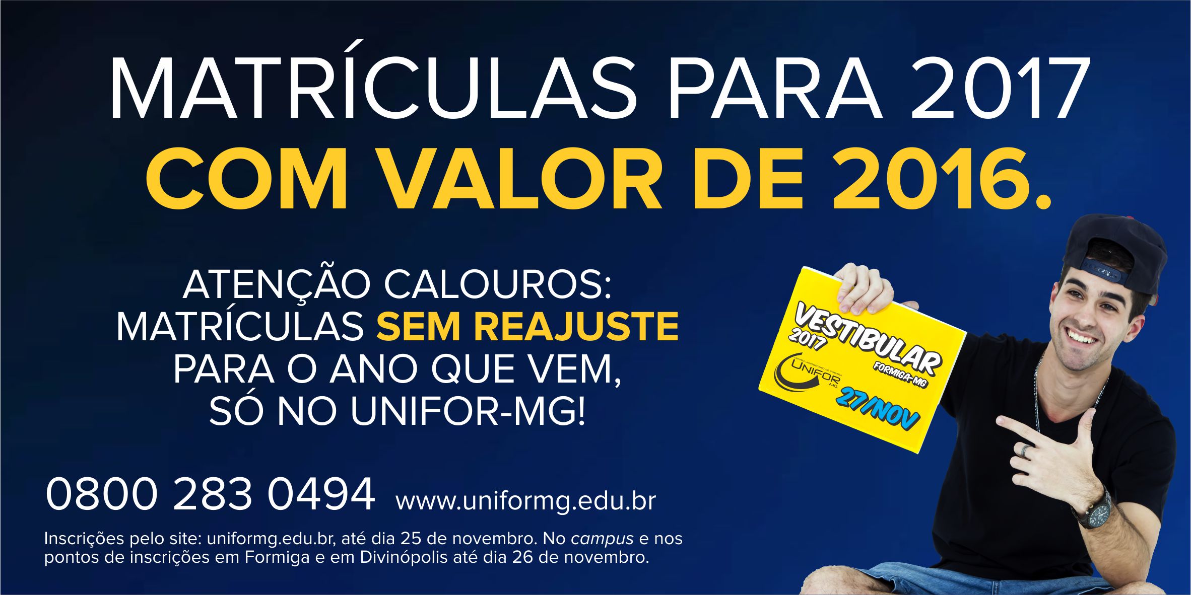 MATRÍCULAS 2017 COM VALORES DE 2016