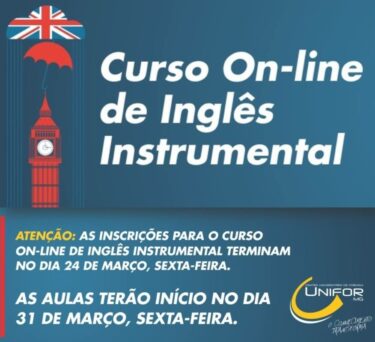Inscrições para o curso gratuito de Inglês Instrumental terminam dia 24/03
