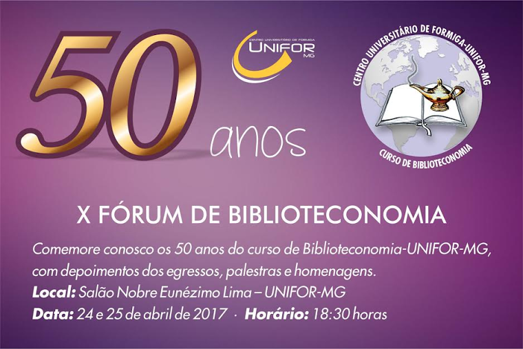 Curso de Biblioteconomia do UNIFOR-MG comemora 50 anos