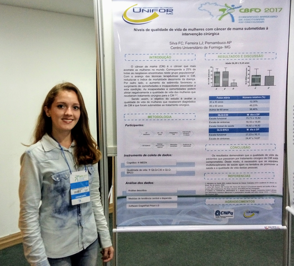 Aluna do UNIFOR MG apresenta trabalhos no V Congresso Brasileiro de Fisioterapia em Oncologia 3