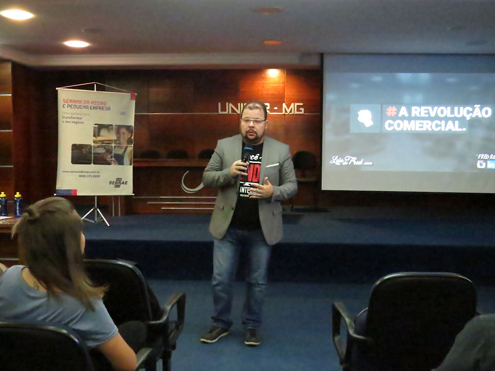 A palestra principal foi ministrada por Fred Rocha, pioneiro em e-commerce