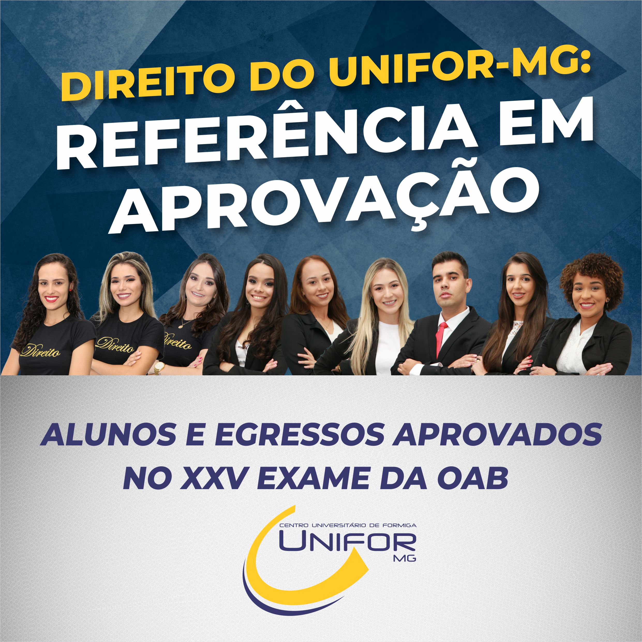 ALUNOS E EGRESSOS DO UNIFOR-MG SE DESTACAM EM EXAMES DA ORDEM DOS ADVOGADOS