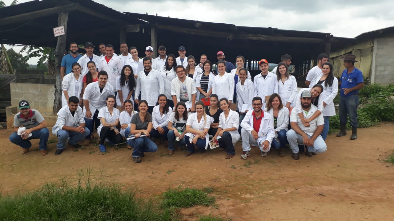 ALUNOS DE MEDICINA VETERINÁRIA VISITAM GRANJA DE SUÍNOS