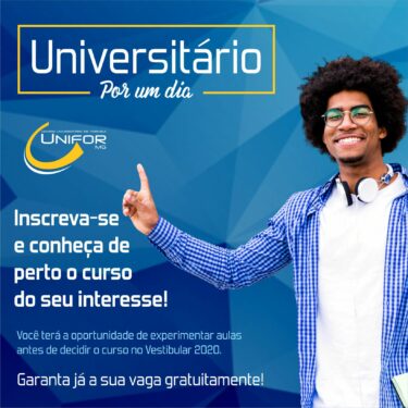 PARTICIPE DO PROJETO UNIVERSITÁRIO POR UM DIA