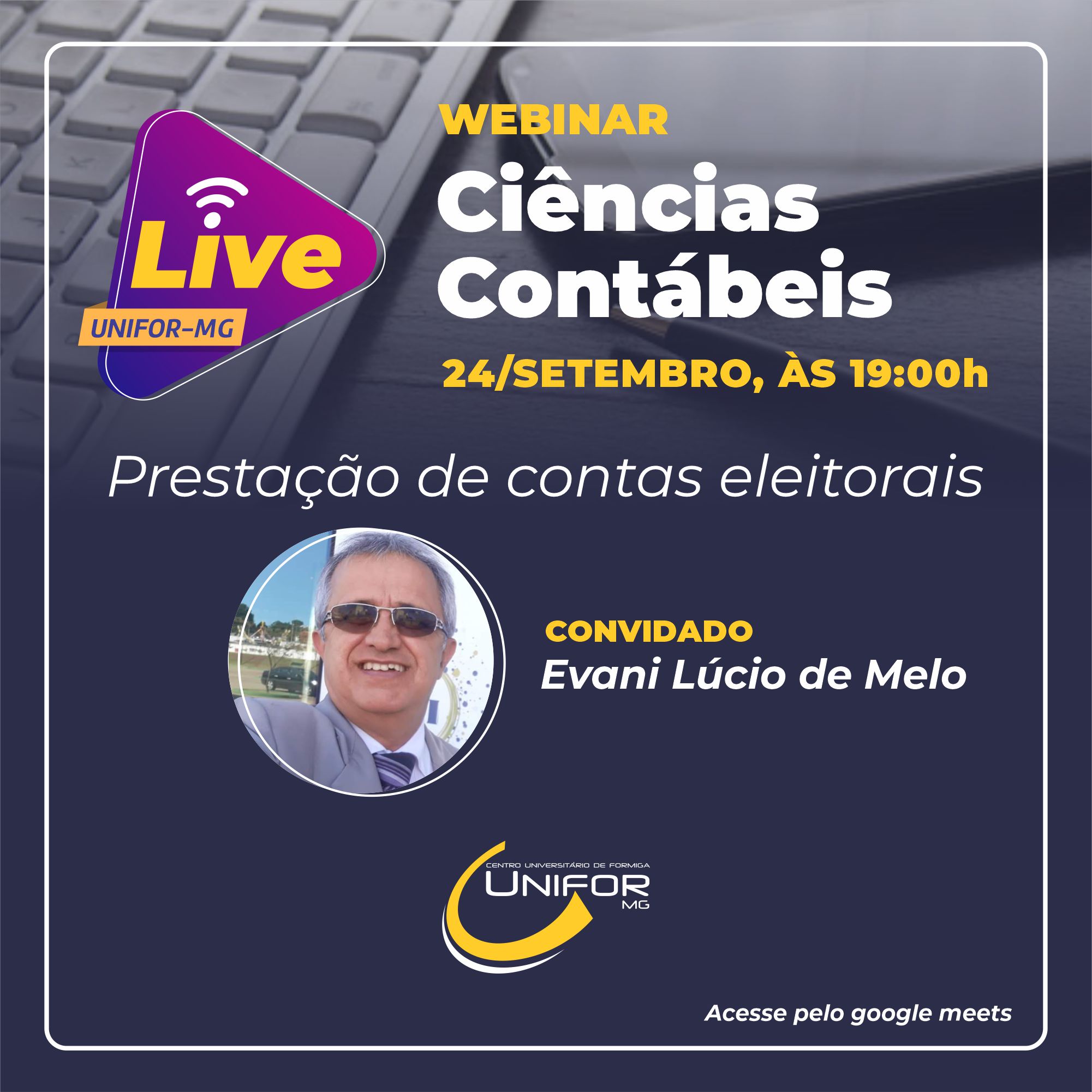 CURSO DE CIÊNCIAS CONTÁBEIS PROMOVERÁ A LIVE PRESTAÇÃO DE CONTAS ELEITORAIS