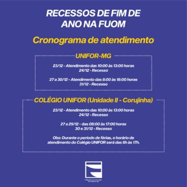 EXPEDIENTE DA FUOM – FIM DE ANO