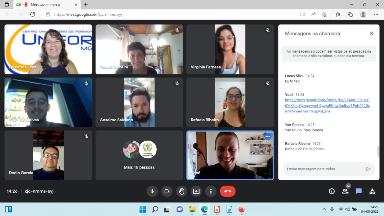 ALUNOS DE MEDICINA VETERINÁRIA PARTICIPAM DE WEBINAR