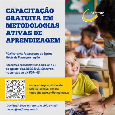 PARTICIPE DA CAPACITAÇÃO EM METODOLOGIAS ATIVAS DE APRENDIZAGEM