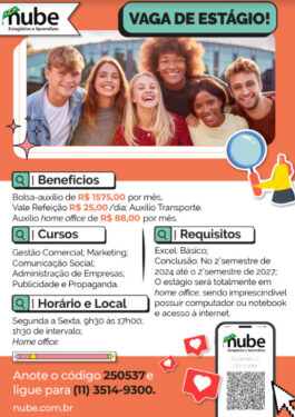 OPORTUNIDADE DE ESTÁGIO HOME OFFICE