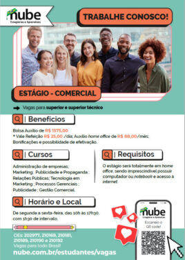 OPORTUNIDADE DE ESTÁGIO HOME OFFICE