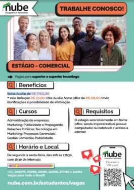 OPORTUNIDADE DE ESTÁGIO HOME OFFICE