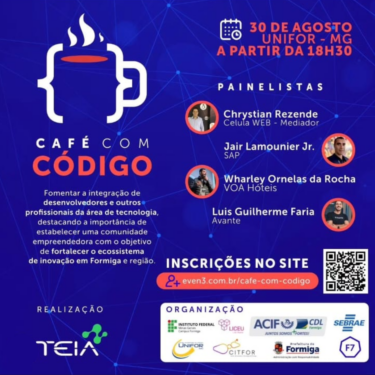 ENCONTRO “CAFÉ COM CÓDIGO” SERÁ REALIZADO NO UNIFOR-MG