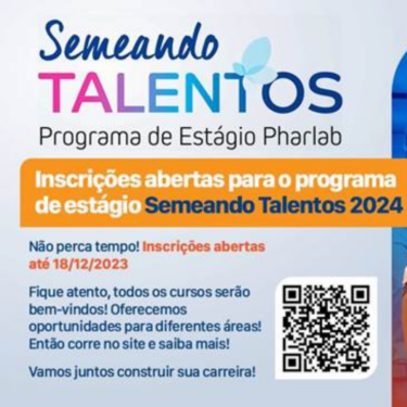 PHARLAB DIVULGA OPORTUNIDADE DE ESTÁGIO