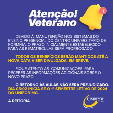 AVISO IMPORTANTE SOBRE A REMATRÍCULA 2024.1