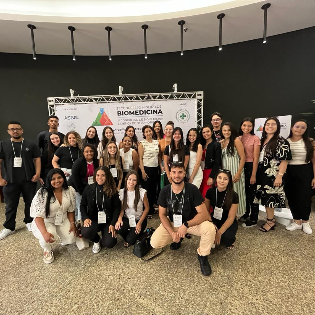 ALUNOS DO CURSO DE BIOMEDICINA PARTICIPAM DO 3º CONGRESSO MINEIRO DE BIOMEDICINA E DO 1º CONGRESSO DE BIOMEDICINA ESTÉTICA NA CIDADE DE BELO HORIZONTE