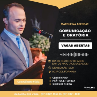 ACIF/CDL PROMOVE CURSO DE COMUNICAÇÃO E ORATÓRIA