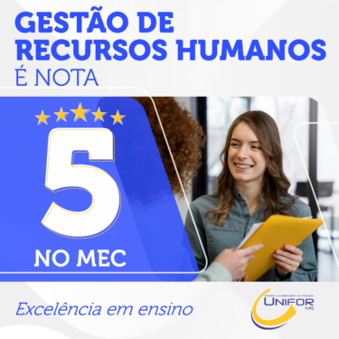 CURSO DE GESTÃO DE RECURSOS HUMANOS É NOTA 5 NO MEC
