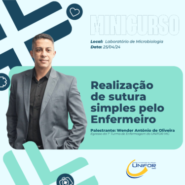 ALUNOS DO CURSO DE ENFERMAGEM PARTICIPARÃO DE MINICURSO QUE DEMONSTRA A REALIZAÇÃO DE SUTURA SIMPLES PELO ENFERMEIRO