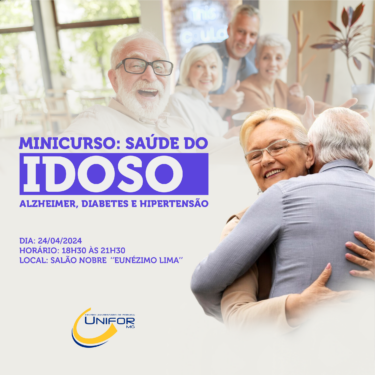 ALUNOS DO CURSO DE ENFERMAGEM PARTICIPARÃO DE MINICURSO QUE ABORDARÁ A SAÚDE DO IDOSO