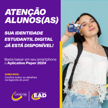 IDENTIDADE ESTUDANTIL DIGITAL JÁ ESTÁ DISPONÍVEL