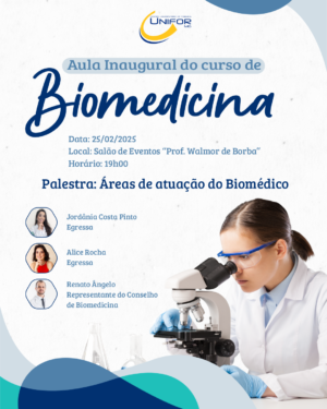 UNIFOR-MG PROMOVE AULA INAUGURAL DO CURSO DE BIOMEDICINA