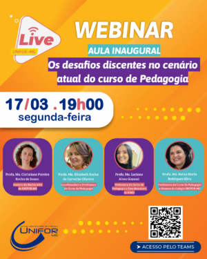 CURSO DE PEDAGOGIA REALIZA AULA INAUGURAL COM O TEMA ”OS DESAFIOS DISCENTES NO CENÁRIO ATUAL DO CURSO DE PEDAGOGIA”