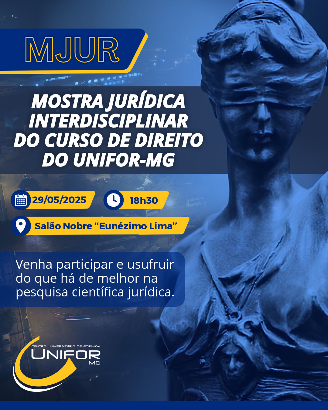 ALUNOS DE DIREITO DO UNIFOR-MG SE PREPARAM PARA MOSTRA JURÍDICA INTERDISCIPLINAR – MJUR