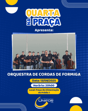 PROJETO “QUARTA NA PRAÇA” IRÁ RECEBER ORQUESTRA DE CORDAS DE FORMIGA