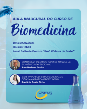 UNIFOR-MG PROMOVERÁ AULA INAUGURAL DO CURSO DE BIOMEDICINA