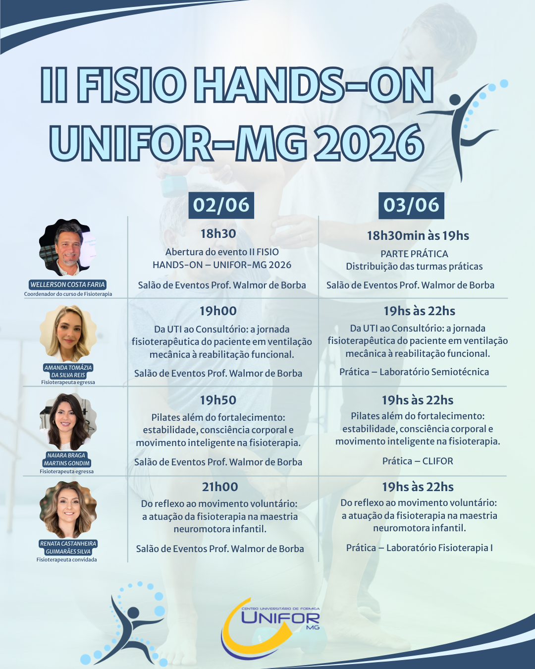 UNIFOR-MG PROMOVE O II FISIO HANDS-ON
