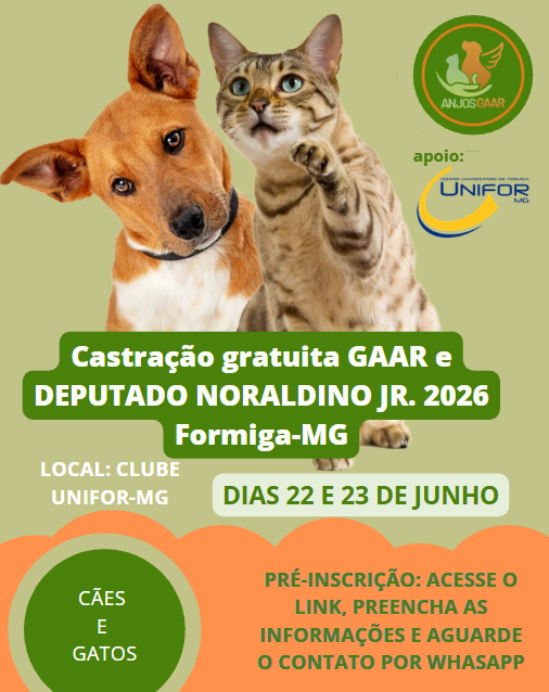 UNIFOR-MG SERÁ PARCEIRA DE PROJETO DE CASTRAÇÃO GRATUITA DE ANIMAIS DOMÉSTICOS EM FORMIGA