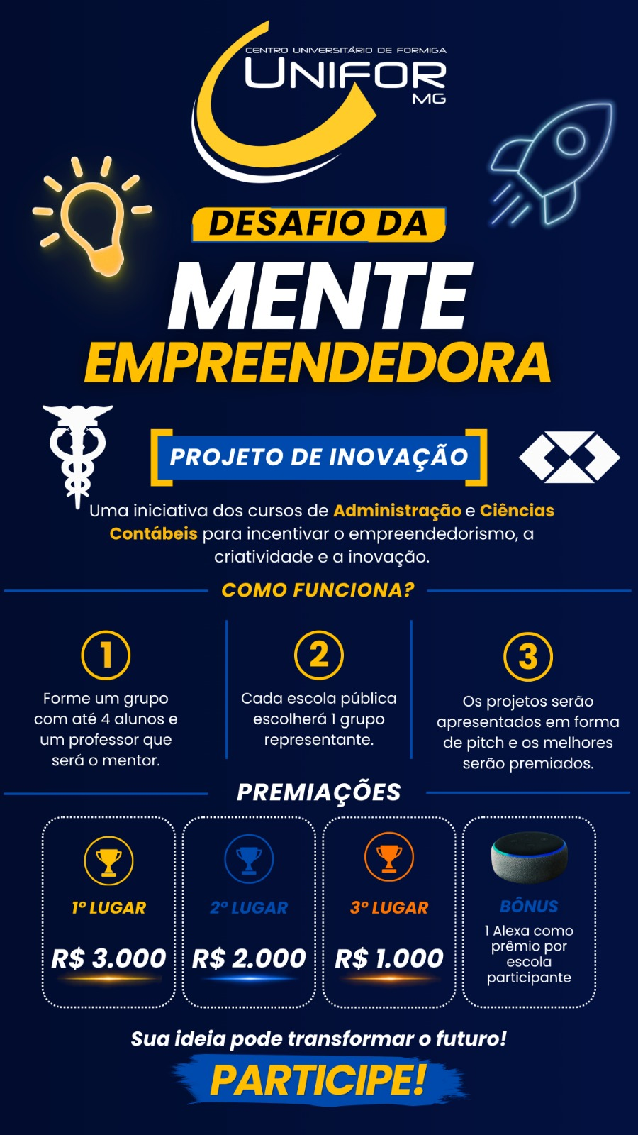 2ª EDIÇÃO DO DESAFIO DA MENTE EMPREENDEDORA MOVIMENTA ESCOLAS DE FORMIGA E REGIÃO